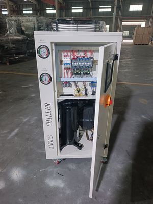 satın al 3 ton 3hp endüstriyel hava soğutmalı soğutma makinesi, dışa çıkarılmış malzemelerin hızlı soğutulması için online manufacture