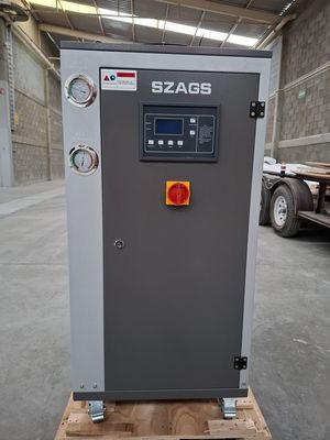 satın al 5HP Endüstriyel Su Soğutucu Plastik İşleme 5RT Hava Soğutmalı Soğutucu İlaç Kimyasal Soğutma Bakır Tüp Kondansörü online manufacture
