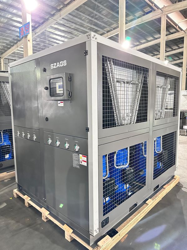 Fabrika Tedarikleri 60HP Hava Soğutucu Endüstriyel Su Soğutucusu 60 Ton Scroll Tipi Glikol Soğutucusu Dört Scroll Kompresörlü