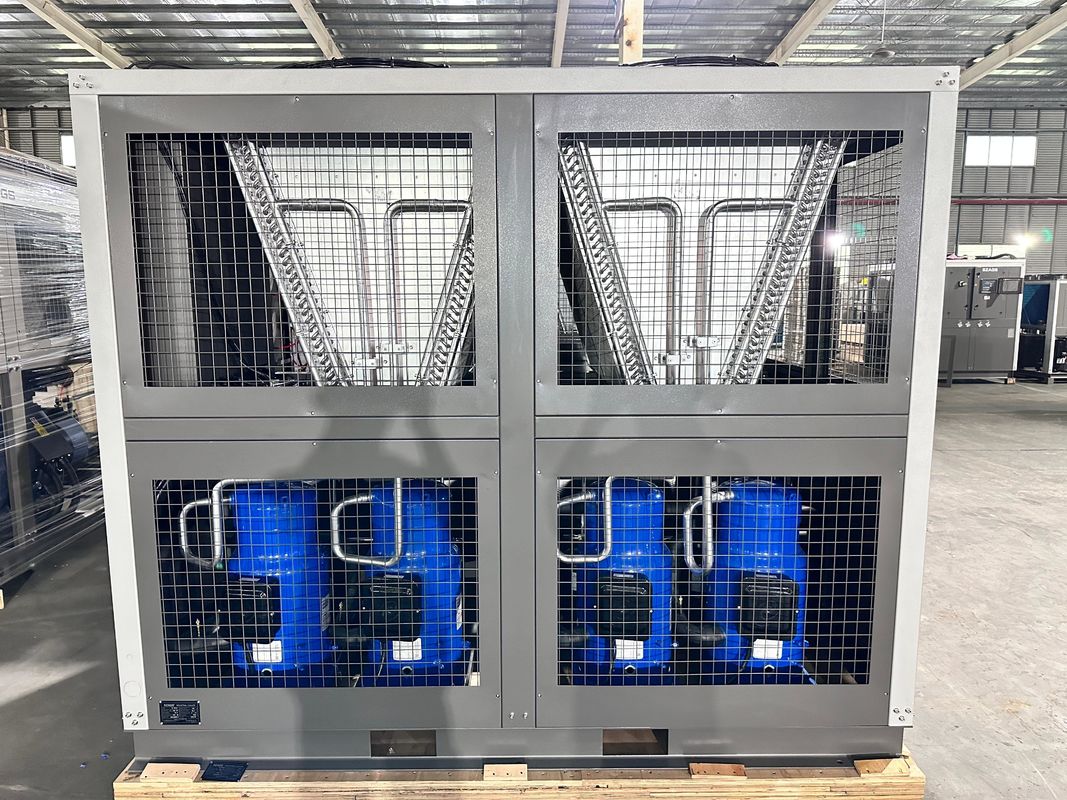 Fabrika Tedarikleri 60HP Hava Soğutucu Endüstriyel Su Soğutucusu 60 Ton Scroll Tipi Glikol Soğutucusu Dört Scroll Kompresörlü