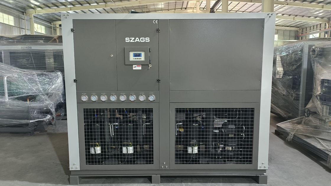 Yüksek verimlilikli 40 HP endüstriyel su soğutucu 130 KW yuvarlak su soğutucu enjeksiyon makinesi için