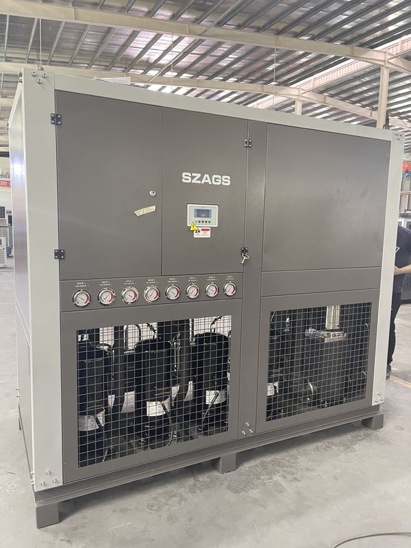 Yüksek verimlilikli 40 HP endüstriyel su soğutucu 130 KW yuvarlak su soğutucu enjeksiyon makinesi için