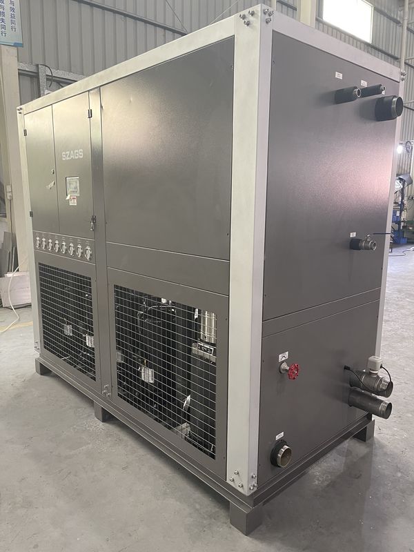 Yüksek verimlilikli 40 HP endüstriyel su soğutucu 130 KW yuvarlak su soğutucu enjeksiyon makinesi için