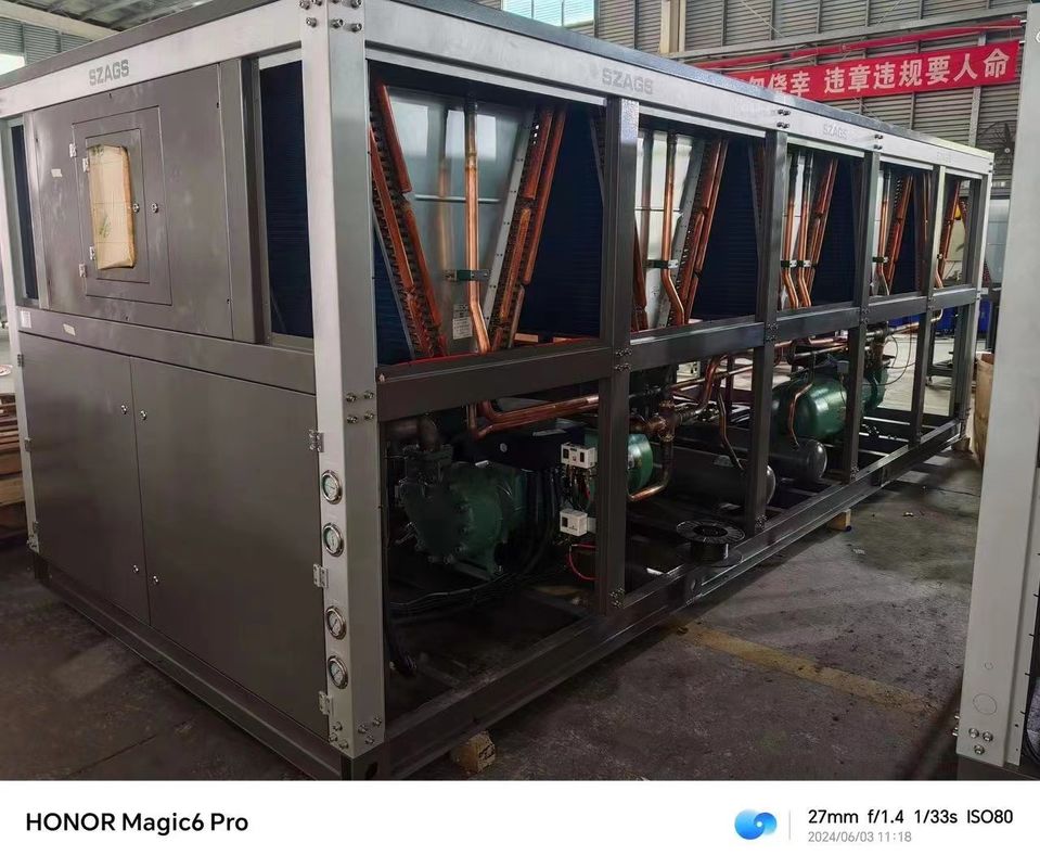 120hp taşınabilir endüstriyel su soğutucu yarı hermetik vida tipi