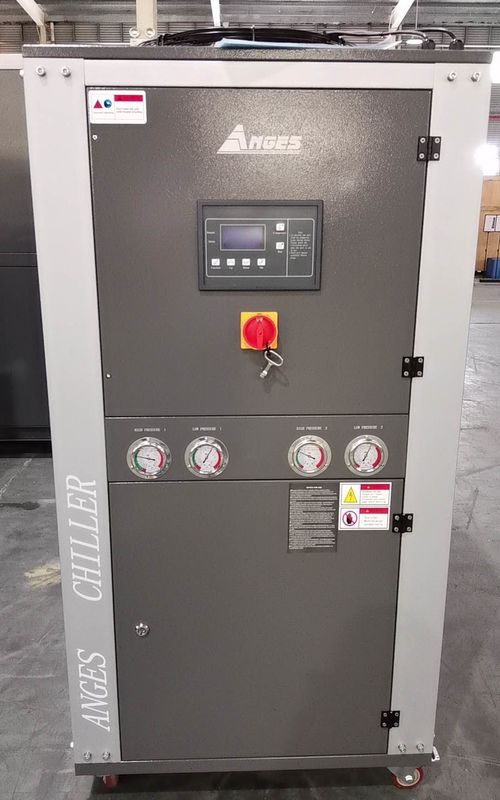 46.2KW Hava soğutmalı yuvarlak fined bakır tüp endüstriyel su buzdolabı / endüstriyel su soğutucu