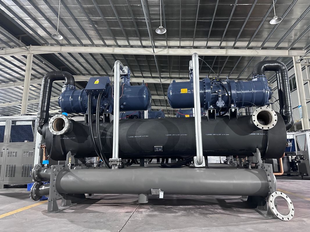 200HP endüstriyel su soğutmalı vida soğutucu 2 kompresörlü soğutma çözümleri için sistem