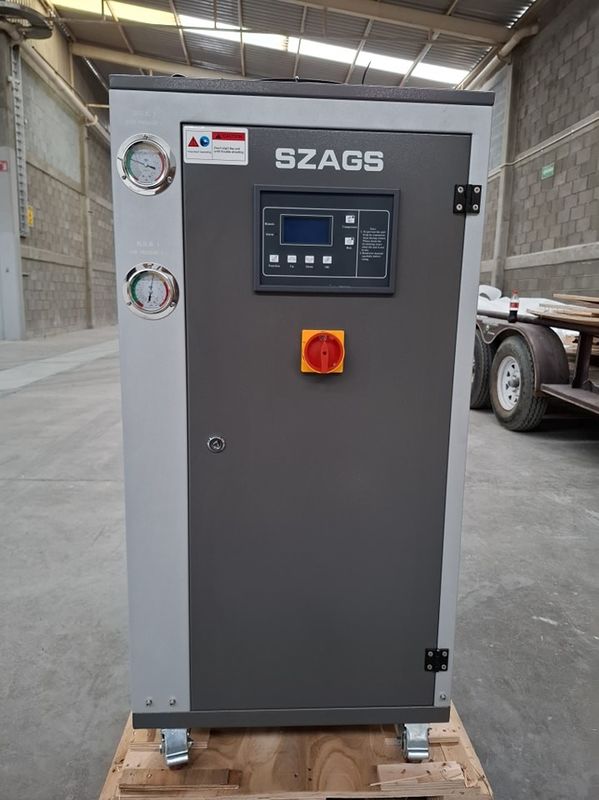 5HP Endüstriyel Su Soğutucu Plastik İşleme 5RT Hava Soğutmalı Soğutucu İlaç Kimyasal Soğutma Bakır Tüp Kondansörü