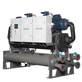 Mikro Bilgisayar Kontrolü 240HP su soğutmalı vida soğutucu, kabuklu ve boru veya SS plaka tipi buharlaştırıcı