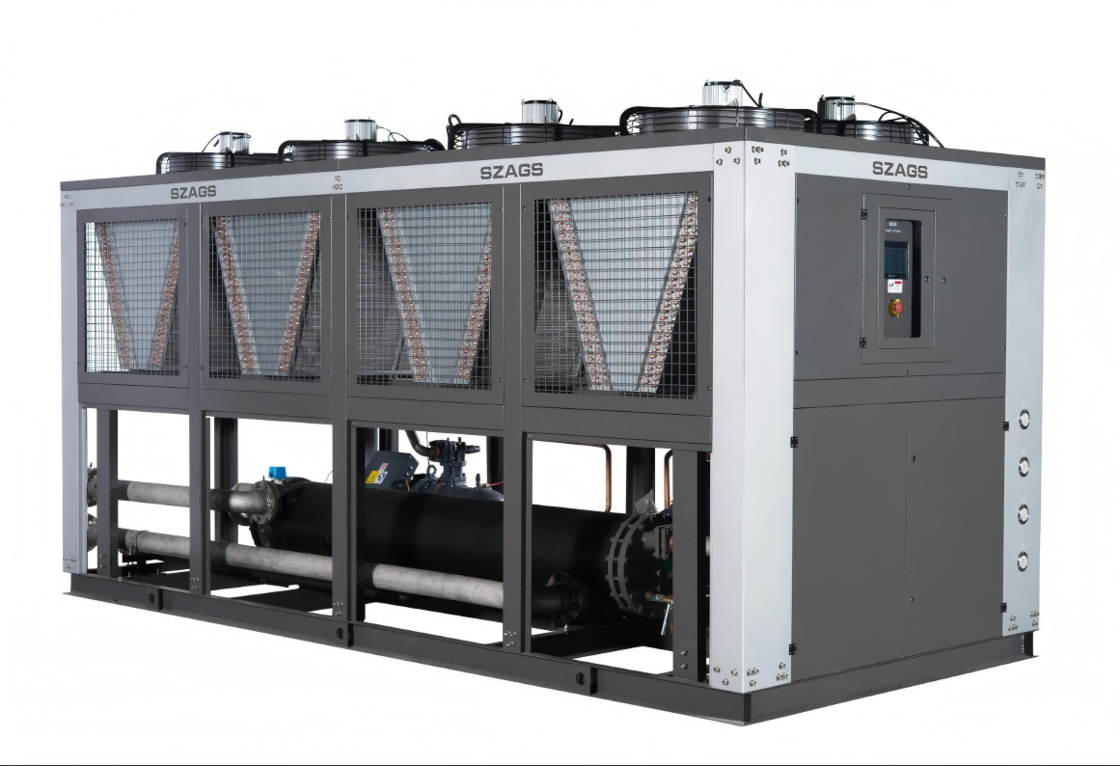 170HP İnverter Hava Soğutmalı Vidalı Tip Endüstriyel Soğutma Suyu Soğutucu