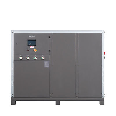 50hp Su soğutmalı soğutucu: kimyasal soğutma için 165.6kW'lık bobinli buharlaştırıcıya sahip paslanmaz çelik su tankı